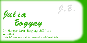 julia bogyay business card